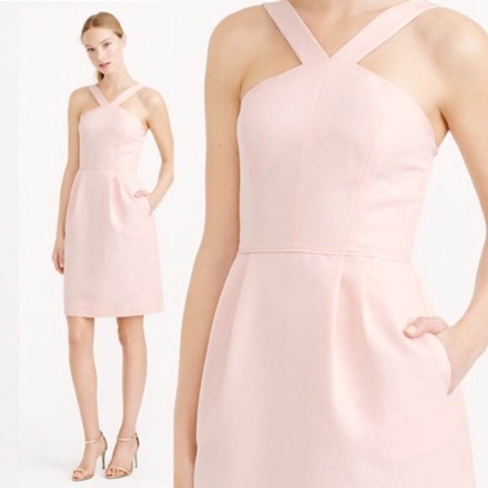 J Crew Lexie blush pink dress